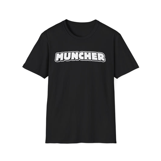 Muncher Graphic T-Shirt — Bold Bubble Letter Logo Tee